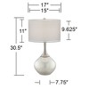 Possini Euro Design Swift Modern Table Lamp 30 1/2" Tall Mercury Glass Double Shade for Bedroom Living Room House Bedside Nightstand Office Entryway - 4 of 4