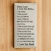 Slickblue Love You More Quote Wall Art, Solid Knotty Pine, Rustic Wood Sign, Farmhouse Style Decor, Color Options - 2 of 3