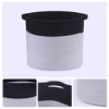 REGALWOVEN Handcrafted Cotton Rope Woven Hidden Handles Storage Bin 2 Pcs - 3 of 4
