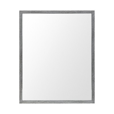 HomeRoots 32" Gray Framed Bathroom Vanity Mirror