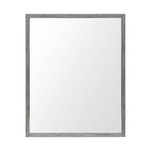 HomeRoots 32" Gray Framed Bathroom Vanity Mirror - 1 of 4