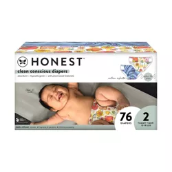 The Honest Company Clean Conscious Disposable Diapers - Rooted In Luv & Inking Of U - Size 2 - 76ct