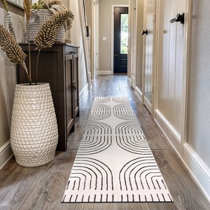 World Rug Gallery Bohemian Lines Washable Non Slip Area Rugs - 1 of 4