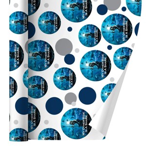 Aquaman Movie My Other Ride Is A Shark Gift Wrap 30" x 72" - 1 of 4