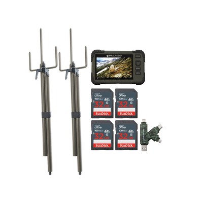 Stealth Cam Trail Camera Mount Stick with Card Viewer 32GB Memory Cards and Card Reader (2 Pack)