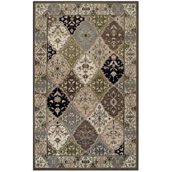 Contemporary Damask Indoor Area Rug or Runner by Blue Nile Mills
