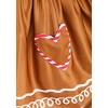 HalloweenCostumes.com Large Girl Gingerbread Girl's Costume Dress, Red/White/Brown - image 2 of 4