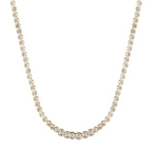 Adornia 14k Gold Plated Bezeled Crystal Tennis Necklace - 1 of 1