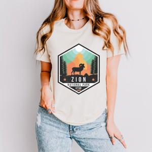 Simply Sage Market Zion National Park Badge Short Sleeve Tee - 1 of 4