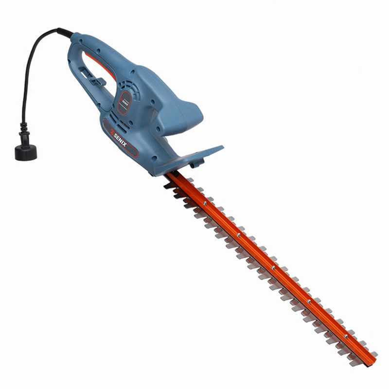 SENIX HTE3.8-L 21" 120V 3.8 Amp Corded Electric Hedge Trimmer with Dual Action Blades, 3/4-Inch Cutting Capacity, and Blade Cover, Blue, 2 of 7
