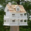 Home Bazaar 11" Novelty Cottage Bird House White - 3 of 4