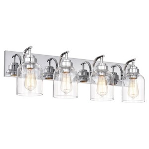 Chloe Lighting Thierry Transitional 4 Light Chrome Bath Vanity Fixture 30" Wide - 1 of 4