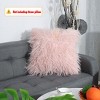 PiccoCasa Soft Long Shaggy Faux Fur Soft Plush Square Throw Pillow Covers - image 2 of 4