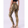 INSPIRE CHIC Women's Printed Stripe High Waist Elastic Waistband Yoga Stirrup Pants - 4 of 4