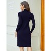 BLUEMING Womens Turtleneck Sweater Dress Slim Fit Long Sleeve Bodycon Ribbed Knit Midi Sweater Dress - 2 of 4