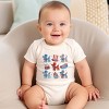 The Juniper Shop Patriotic Balloon Animal Chart Baby Short Sleeve Bodysuit - NB - Natural - 3 of 4