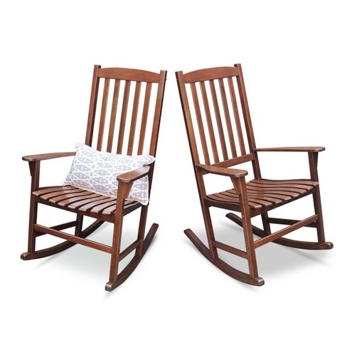 Alston 2pk Wood Porch Rocking Chairs Brown Cambridge Casual