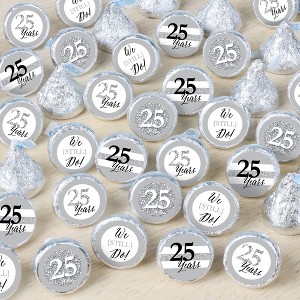 Big Dot of Happiness We Still Do - 25th Wedding Anniversary - Anniversary Party Small Round Candy Stickers - Party Favor Labels - 324 Count - 1 of 4