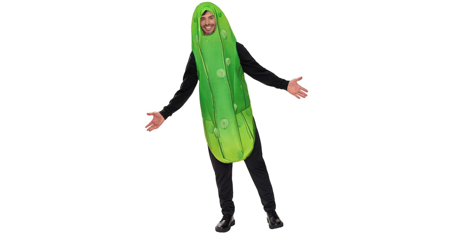 Joyfy Halloween Pickle Costume for Adults – Hilarious Unisex Green Jumpsuit for Halloween