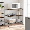 vidaXL Kitchen Trolley Smoked Oak 39.4 in.x19.7 in.x37.4 in. Engineered Wood - 4 of 4