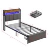 Streamdale Twin Bed Frame with Storage and Charging, Noise-Free, No Box Spring Required - 2 of 4