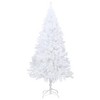 Aghana Digitals 94.5in White PVC Artificial Christmas Tree with Cool White LED Lights, Cone-Shaped, - 3 of 4