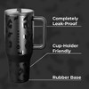 HydroJug Traveler - Water Bottle with Handle & Flip Straw - Leak Resistant Tumbler, Insulated, Stainless Steel & Rubber Base - 2 of 4