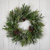Northlight Frosted Mixed Pine and Cedar Artificial Christmas Wreath - 28" - Unlit - 4 of 4