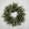 Northlight Frosted Mixed Pine and Cedar Artificial Christmas Wreath - 28" - Unlit - image 4 of 4