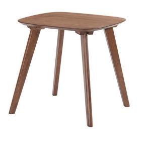 Madrona Burke Audrey Walnut Brown 20" End Table with Curved Top and Round, Slanted Legs - 1 of 4