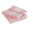 Design Imports  Dishtowel Set Gingham/Buffalo Check 3 Piece, 20X30", Pink - 4 of 4