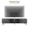 TV Stands, Entertainment Center with 2 Large Storage Cabinets for TVs Up to 75 Inches, TV Stands for Living Room, Bedroom, Office - 2 of 4