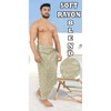 HAPPY BAY Men's Sarong Beach Pareo Aloha Wraps One Size Fish Brown - 2 of 4