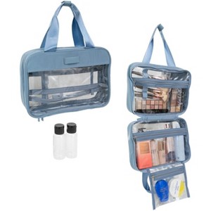 Max Studio Tubular Quilted Nylon Clear Toiletry Bag - 1 of 4
