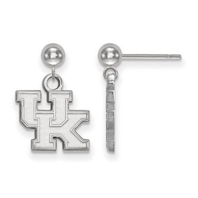 Black Bow Jewelry 14k White Gold Kentucky Wildcats NCAA Dangle Earrings
