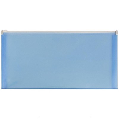 JAM Paper 5'' x 10'' 12pk Plastic Envelopes with Zip Closure