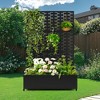 TOAOTBNBO Metal Raised Garden Bed with Brick Pattern, Outdoor Planter Box with Wheels, Modern Privacy Screen for Garden and Patio - 2 of 4
