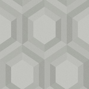 Thales Zen Light Grey Geometric Paste the Wall Wallpaper - 1 of 4