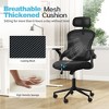 XIZZI Ergonomic Office Chair Mesh Chairs with Tilt Lock & Wide Cushion, High Back Home Desk Chair with Adjustable Headrest & Flip-Up Arms - 3 of 4