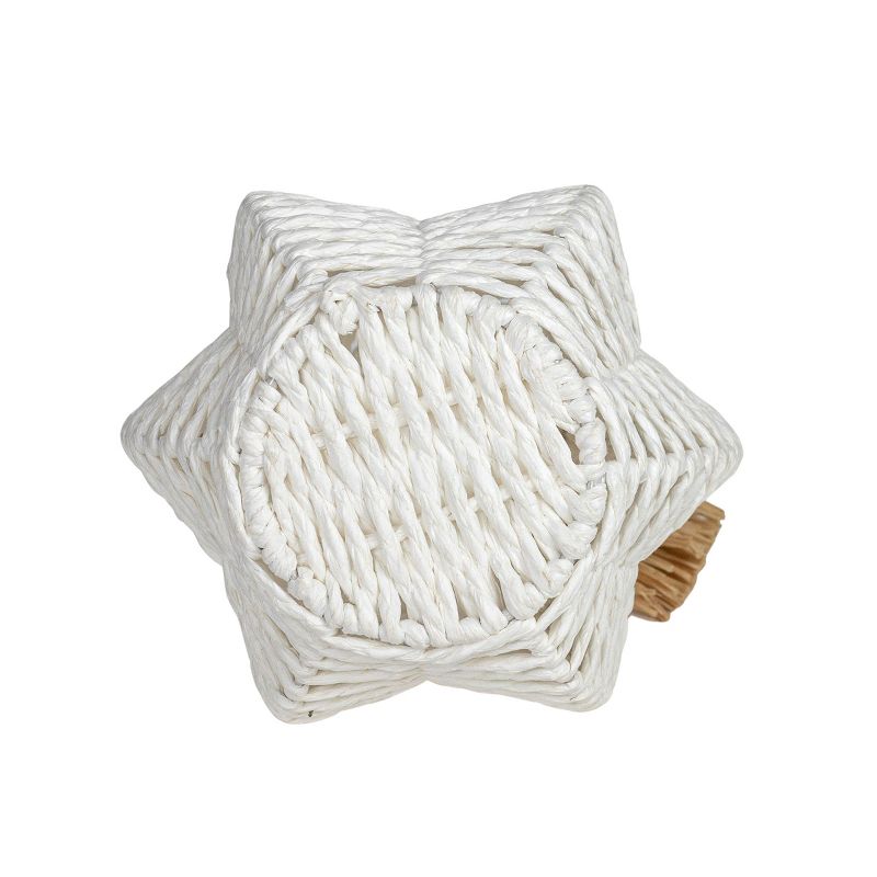 Decorative White Woven Rope Pumpkin on Metal Frame by Foreside Home & Garden, 3 of 7