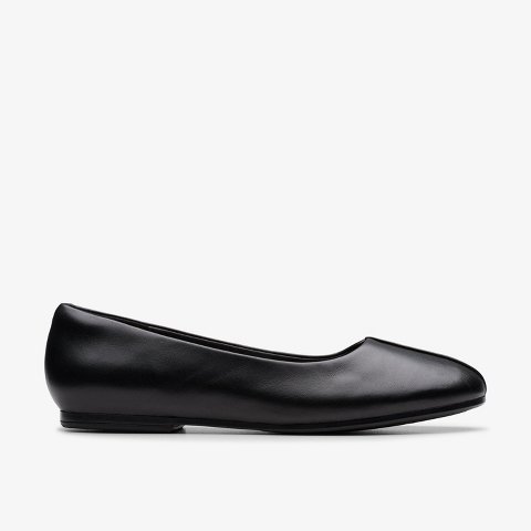 Обувь Clarks Womens Livia Lily Black Leather Shoes 7 Medium