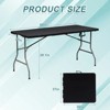 SKONYON 5 ft Folding Table Fold-in-Half Plastic Table for Indoor/Outdoor Use Black - 4 of 4