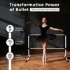 Gulches 6FT White Solid Wood Ballet Barre 7 46 Inches Adjustable Non slip For Dance Practice Home Studio School - 3 of 4