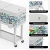 Karl Home 80QT  Patio Cooler Cart with Cartoon Prints - 4 of 4