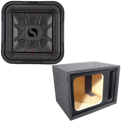 Kicker 46L7T12 Single 12 Inch Square L7T Loaded Vented Enclosure - 600 Watt 2 Ohm