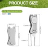 Unique Bargains Stainless Steel Foldable Magnetic Ball Marker Golf Divot Repair Tool 6 Pcs - 2 of 4