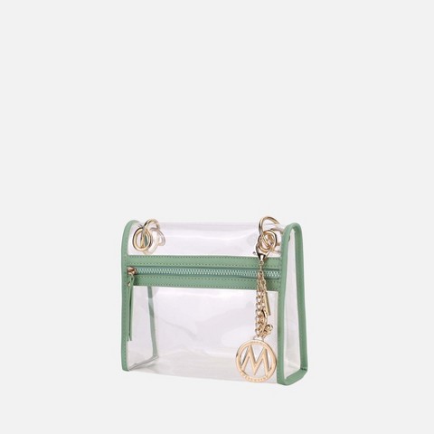 MKF Collection Gia Clear Crossbody Bag for Women by Mia K - Mint