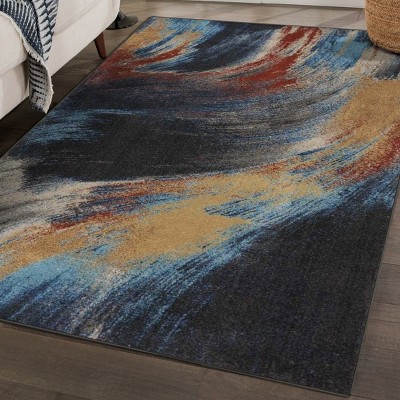 Luxe Weavers Modern Abstract Multicolor Area Rug