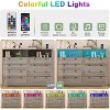 Dresser with 8 Drawers, Wood Bedroom Dresser with Charging Station & LED Lights - 4 of 4