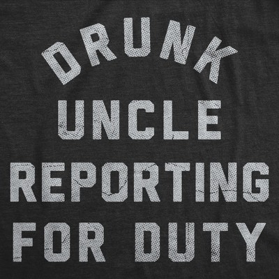 Мужские футболки Crazy Dog T-Shirts, Inc. Mens Funny T Shirts Drunk Uncle Reporting For Duty Sarcastic Drinking Tee For Men - Crazy Dog Men's T Shirt Gift for Uncle Black XXL — фото 2